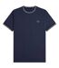 Mens Tipped T-shirt Airforce Blue Fred Perry-2