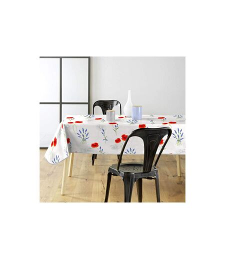 Nappe Imprimé Sisteron 140x240cm Blanc