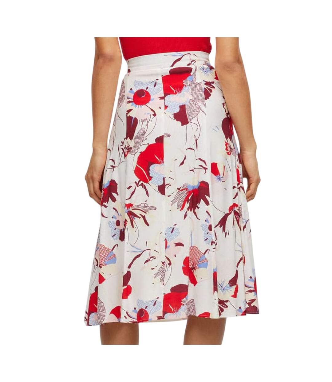 Jupe Mi-longue Vallua Femme Blanc Boss-3