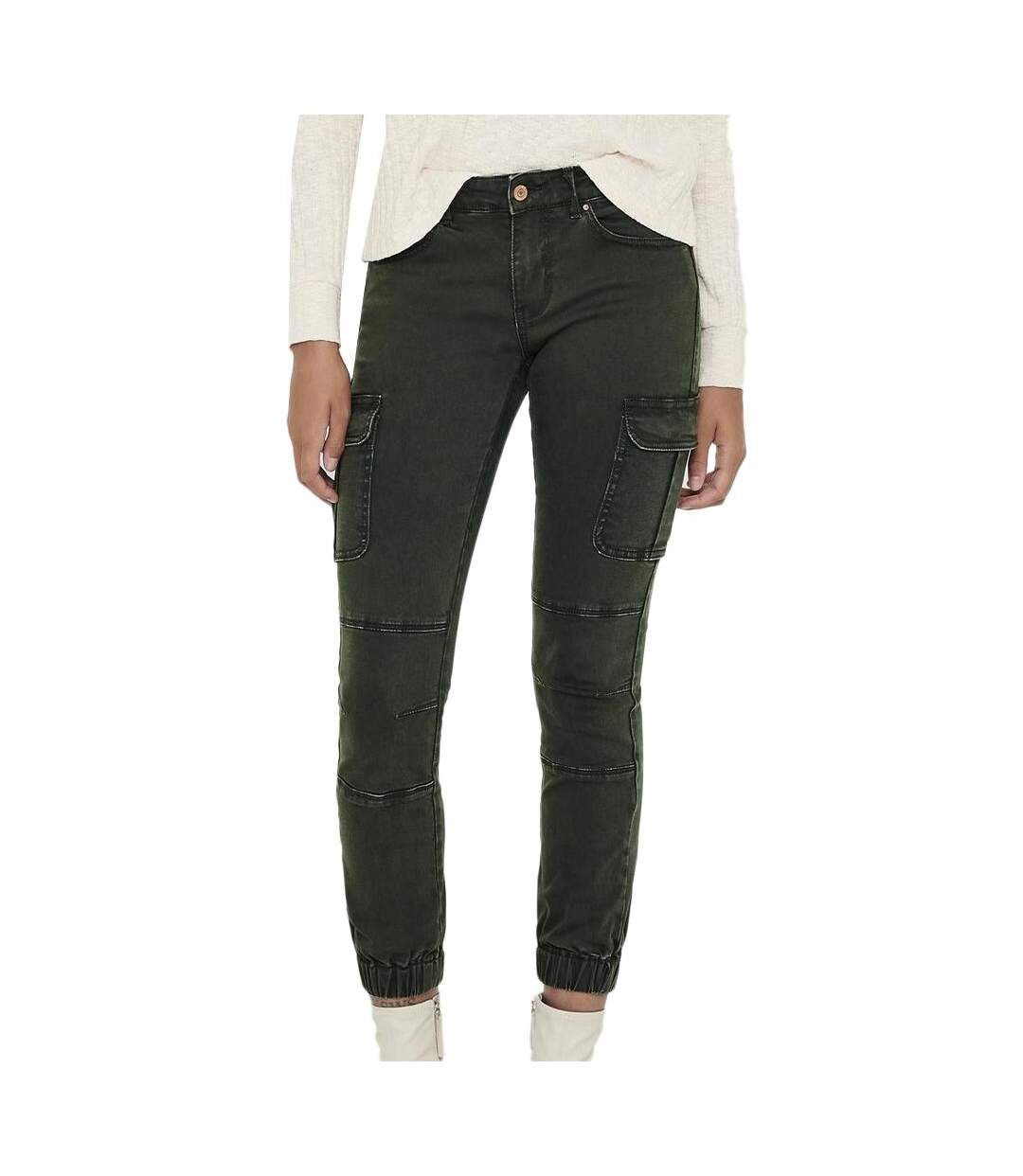 Pantalon Cargo Kaki Femme Only Missouri - W36-L32-1