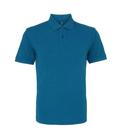 Asquith & Fox Mens Plain Short Sleeve Polo Shirt (Teal Heather) - UTRW3471