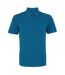 Asquith & Fox Mens Plain Short Sleeve Polo Shirt (Teal Heather)