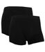 Fruit Of The Loom Mens Classic Shorty Cotton Rich Boxer Shorts (Pack Of 2) (Black) - UTRW3155