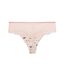 Womens/ladies floral satin thong pale pink Gorgeous