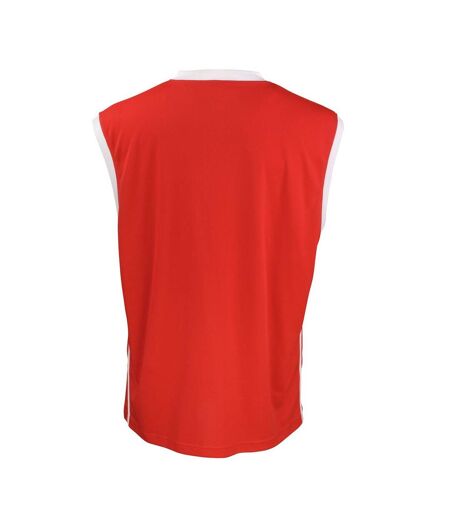 Mens Basketball Top Red White Spiro