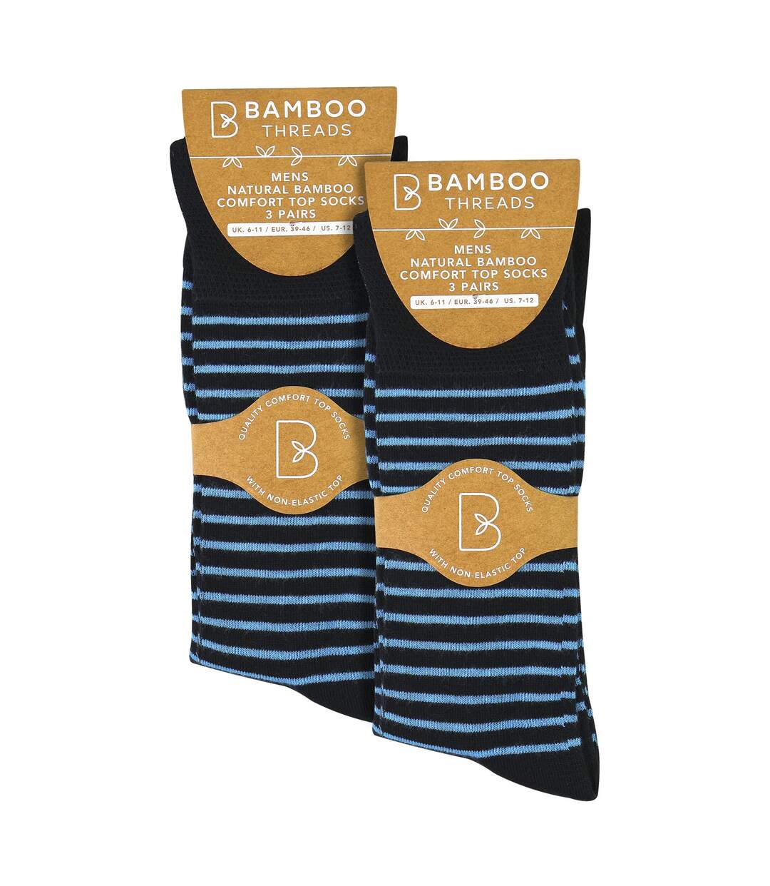 Sock Snob- Lot De 6 Chaussettes Homme Bambou Sans Élastique Respirantes-2