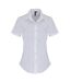 Premier Womens/Ladies Stretch Fit Poplin Short Sleeve Blouse (White) - UTRW6586