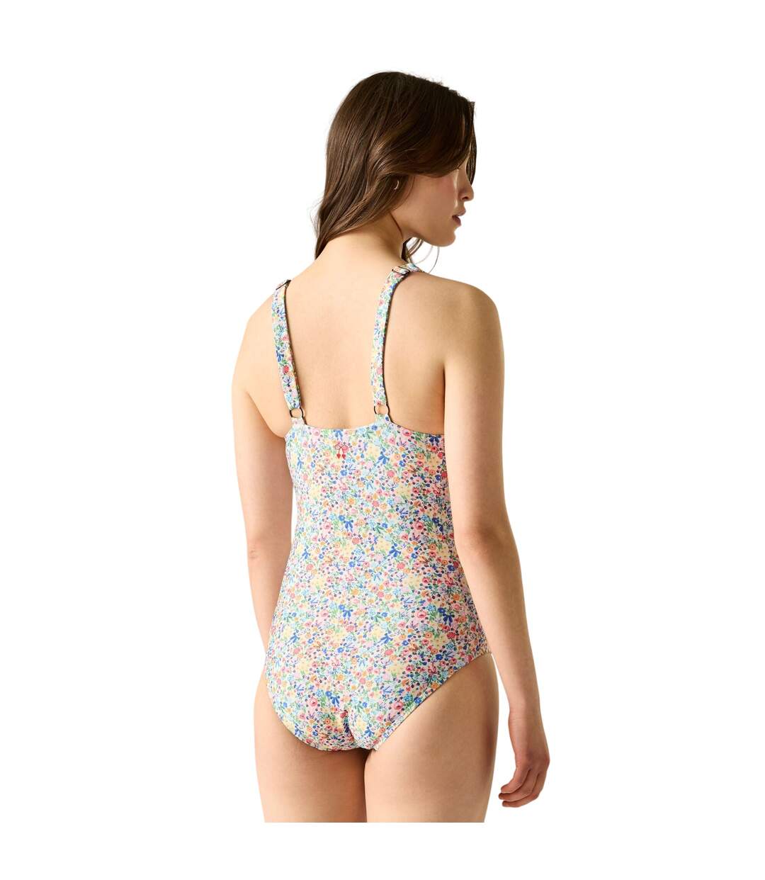 Maillot De Bain À Bretelles Ajustables Motif/style Petites Fleurs Cath Kidston Femme Crème Harmonie Floral Regatta-4