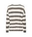 Pull marron à rayures femme only chianti - l-2