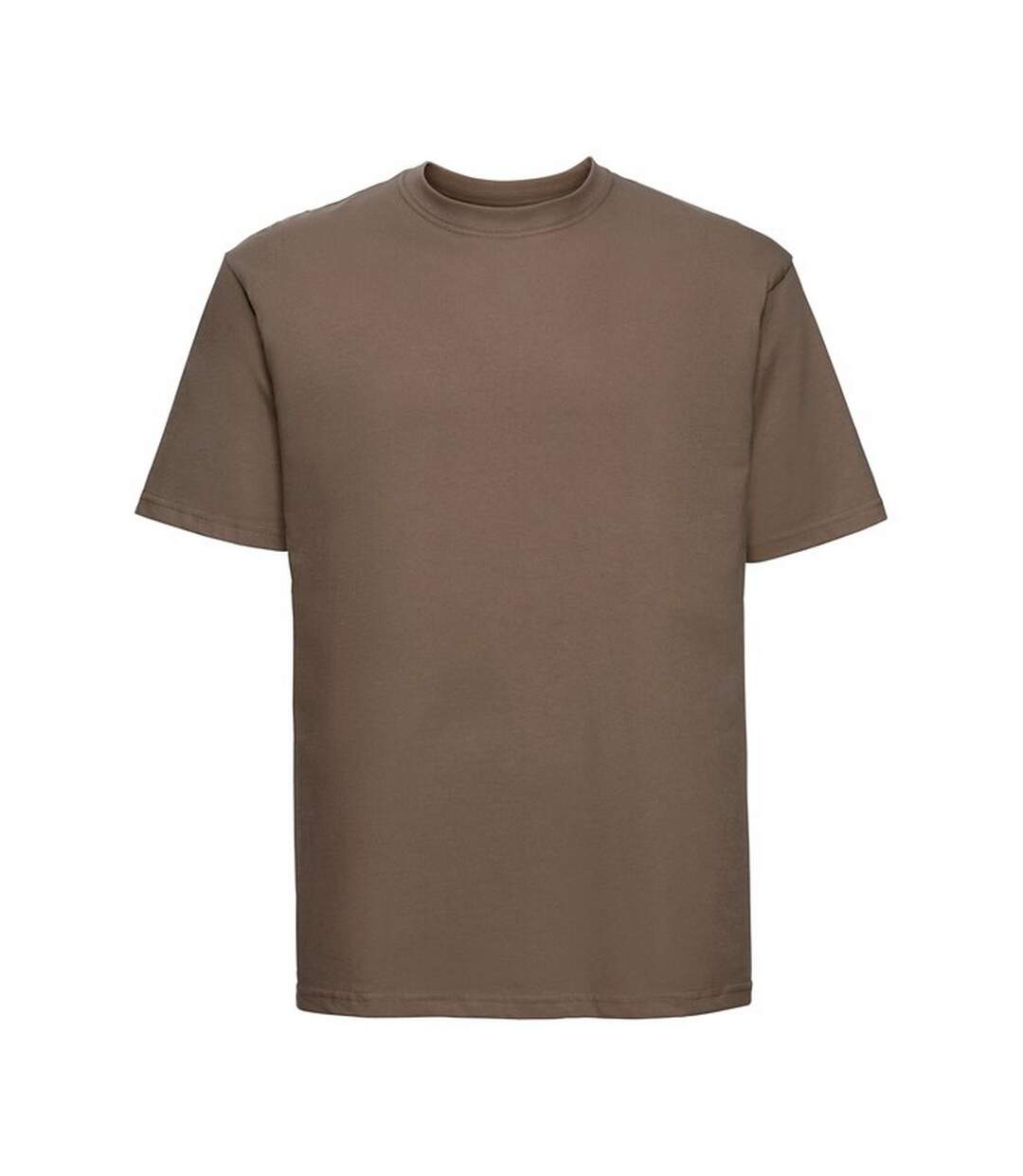Mens Classic Ringspun Cotton T-shirt Mocha Russell-1
