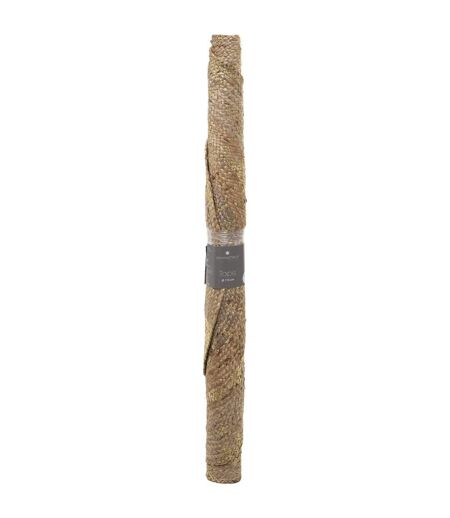 Tapis en jute à motifs - D. 115 cm - Beige et Doré