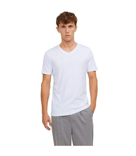 Pack Of 2  Mens V Neck Regular T-shirt  White Jack And Jones