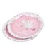 Lot de 6 Assiettes en Carton Cygne II 18cm Rose-1