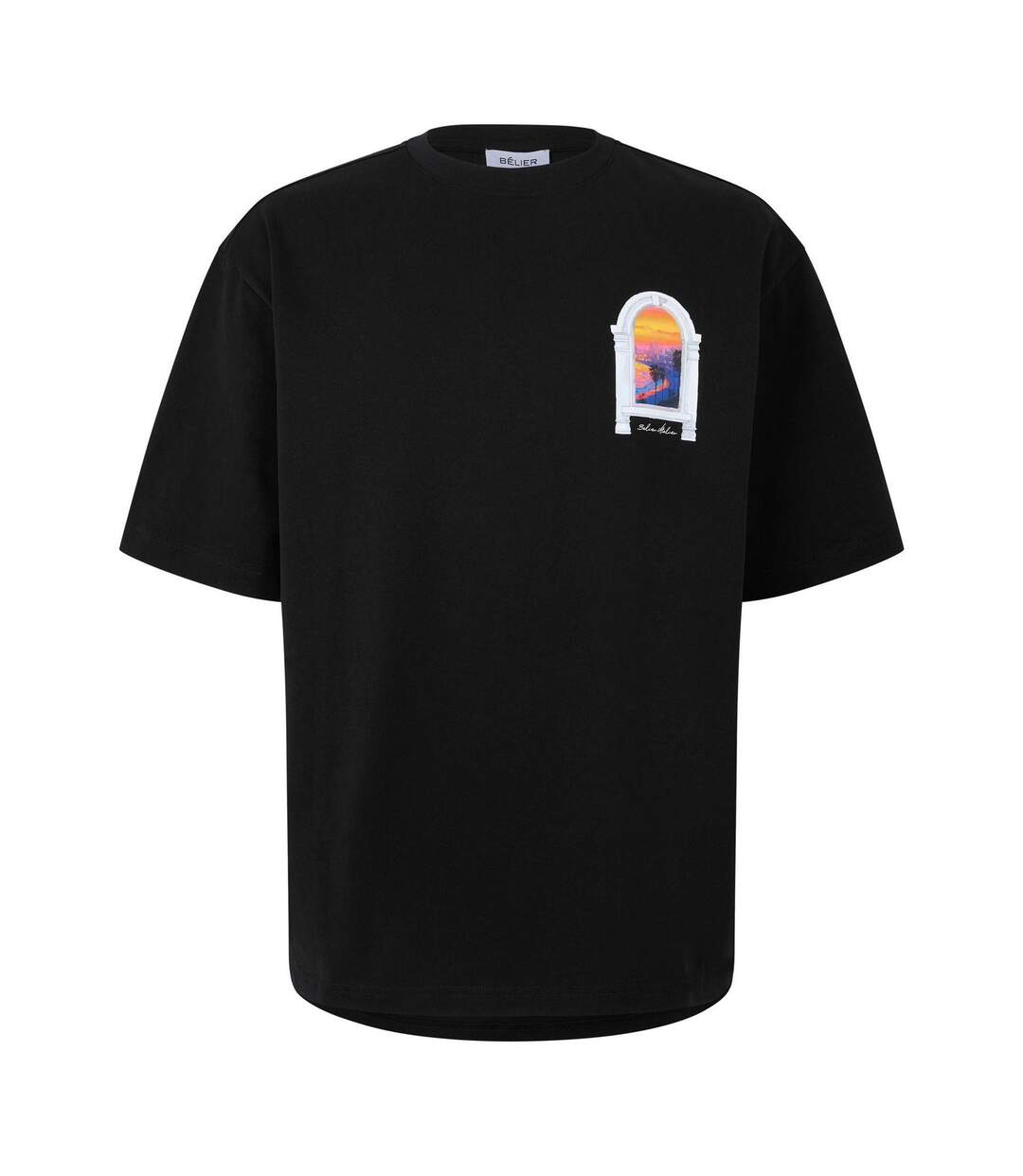 T-shirt Miami Homme Noir Belier-1