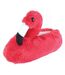 Ladies Novelty Pink Plush Flamingo Slippers-5