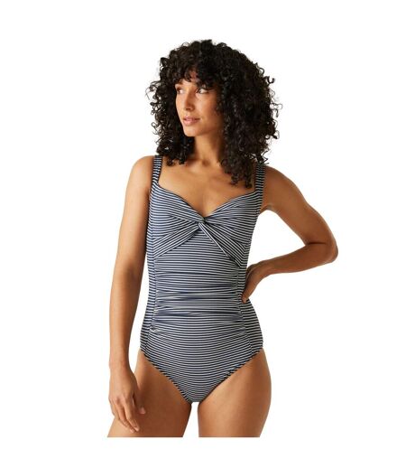 Maillot De Bain 1 Pièce Femme Bleu Marine Blanc Regatta