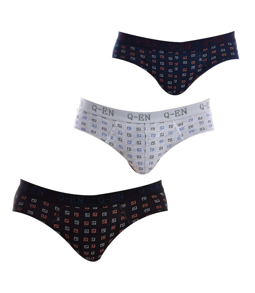 Pack-3 Q-EN Slips printed breathable fabric 504 men