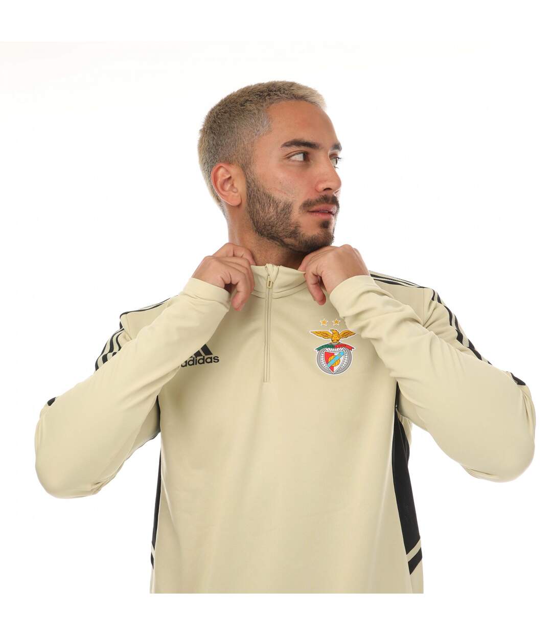 Mens Condivo Sl Benfica Training Top Sand Adidas-3