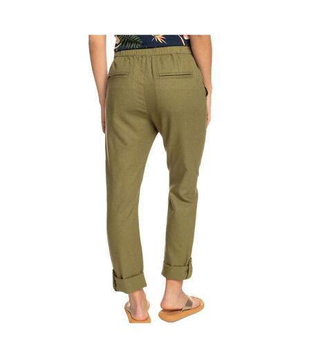 Pantalon fluide kaki femme roxy the seashor - l