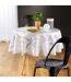 Nappe Ronde Imprimé Miraline 180cm Blanc-3