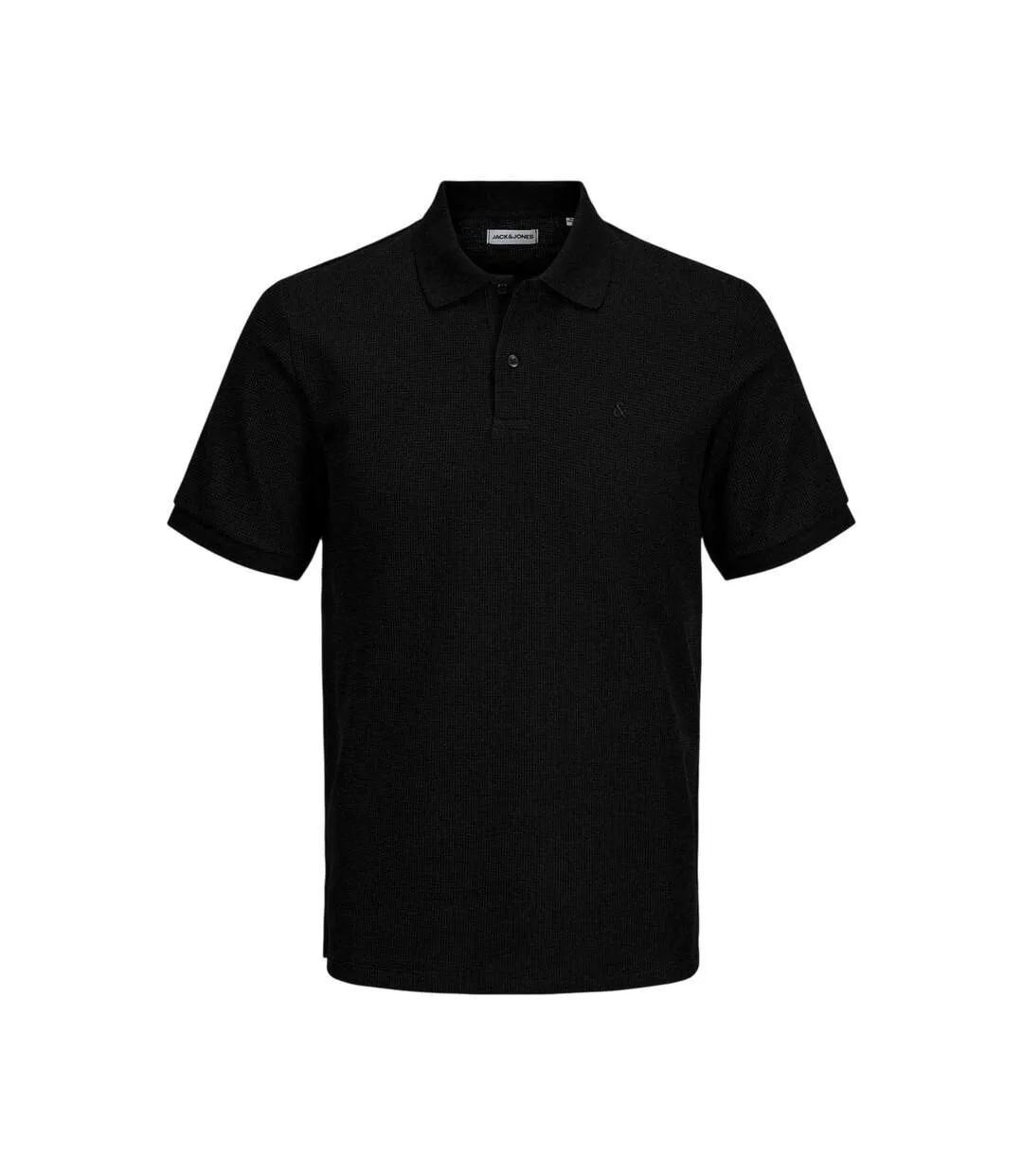 Mens Austin Short-sleeved Polo Shirt Black Jack And Jones-2