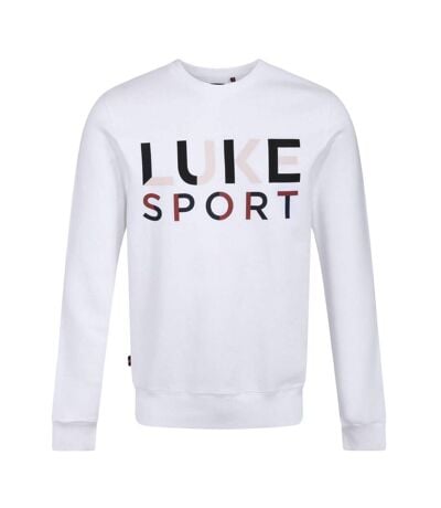 Sweat Style Texte Homme Blanc Luke 1977