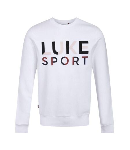 Sweat Style Texte Homme Blanc Luke 1977