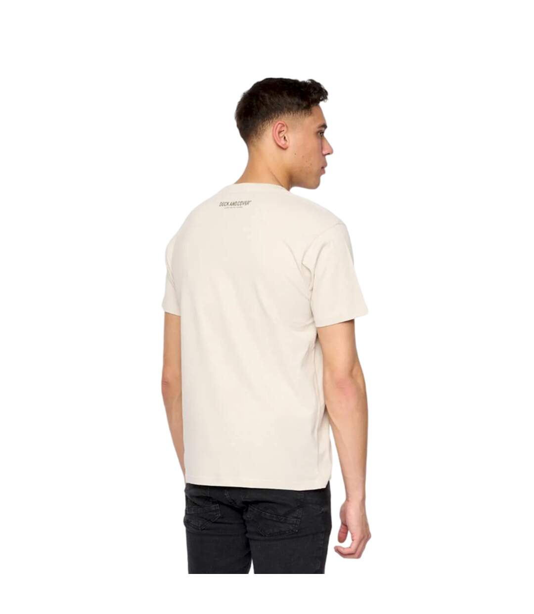 T-shirt deecee homme blanc cassé Duck and Cover-2