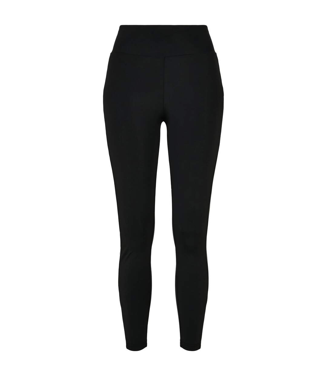 Womens/ladies Shiny Stripe High Waist Leggings Black Black Urban Classics-1