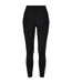 Womens/ladies Shiny Stripe High Waist Leggings Black Black Urban Classics-1