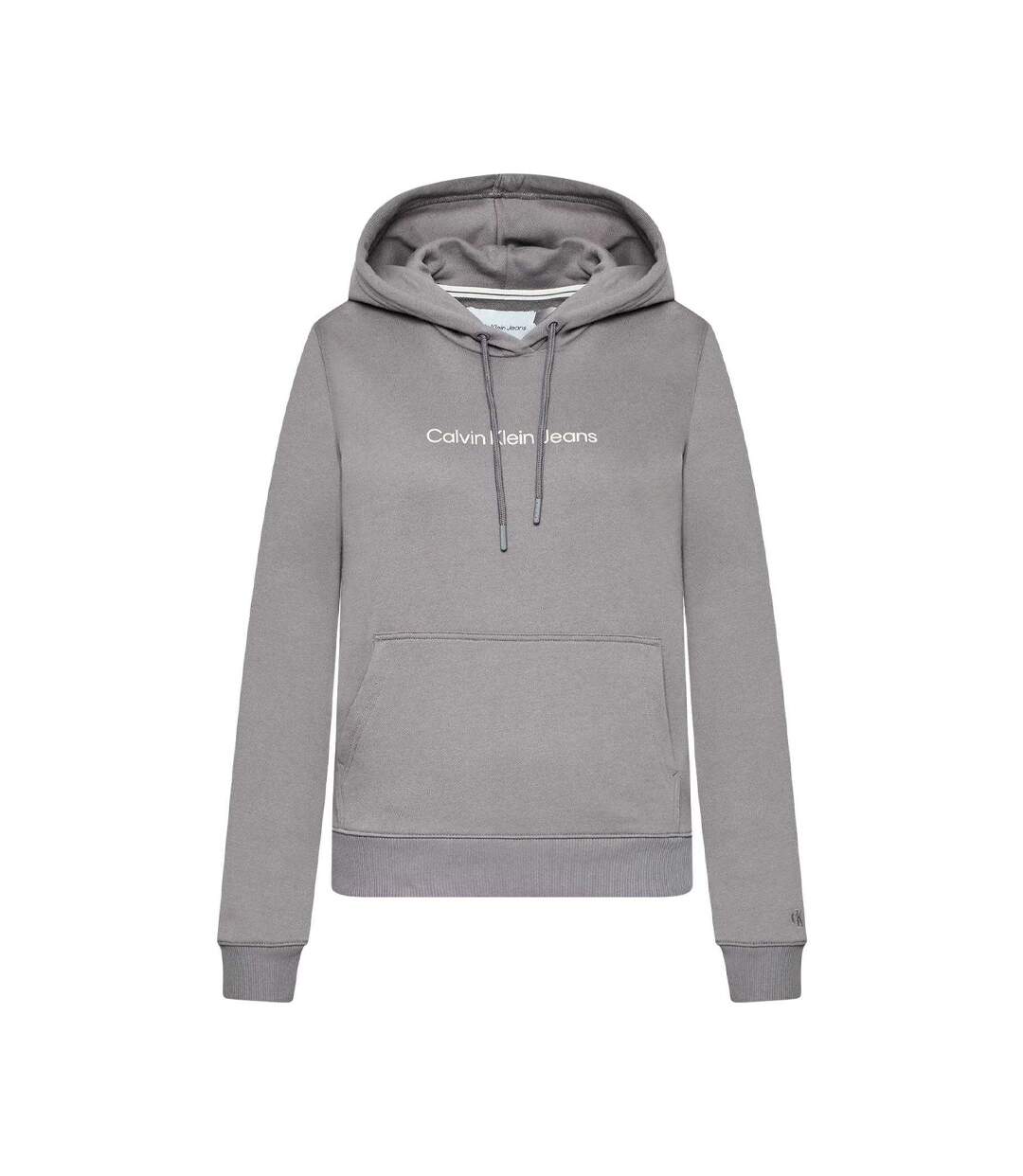Sweat À Capuche Motif/style Logo Femme Gris Calvin Klein-1