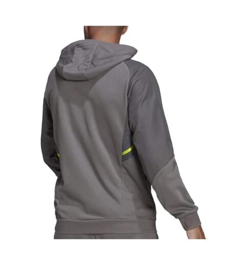 Sweat gris homme adidas con22 hoody - l