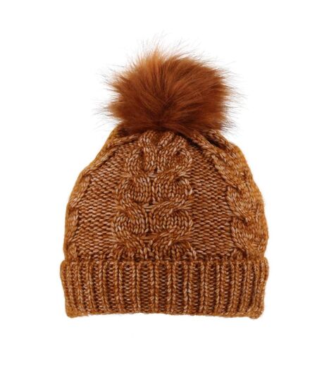 Womens/ladies lovella iii bobble beanie copper almond Regatta