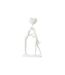 Statuette Déco Couple Bisou Cœur 30cm Blanc