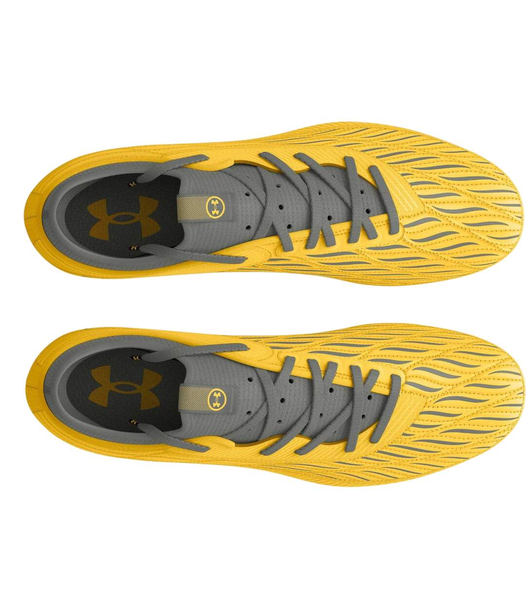 Mens Magnetio Select Firm Ground Football Boots Yellow Grey Under Armour-4