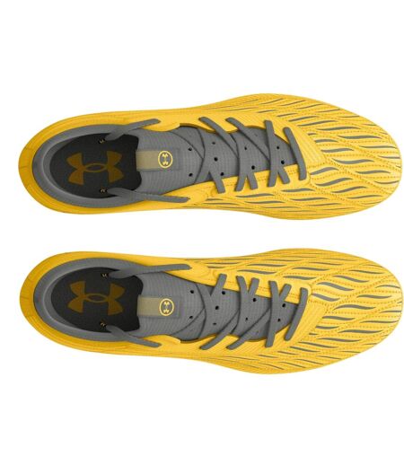 Mens Magnetio Select Firm Ground Football Boots Yellow Grey Under Armour