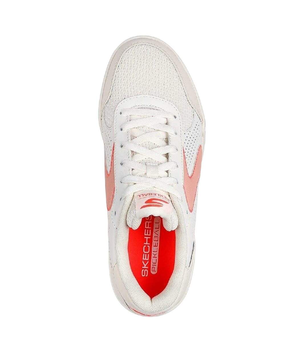Womens/ladies Viper Classic Flat Court Trainers Off White Skechers-3