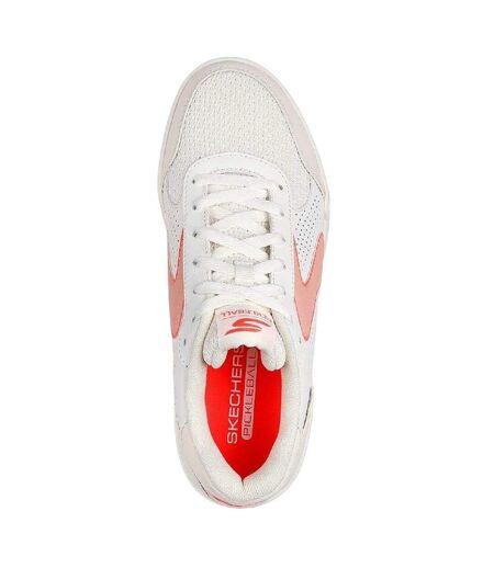 Womens/ladies Viper Classic Flat Court Trainers Off White Skechers