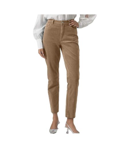 Pantalon en velours marron vero moda brenda - w27-l32