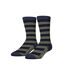 Lot de 6 paires de chaussettes de ville homme rayées modèle A Serge Blanco-5