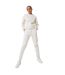 Womens/ladies Cotton Blend Adjustable Waist Classic Joggers Cream USA-1