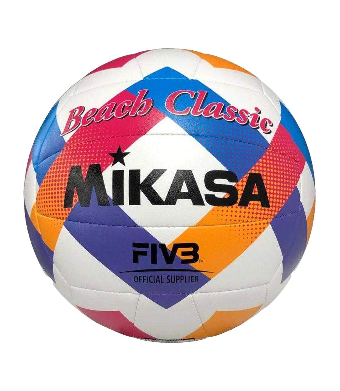 Ballon De Volley-ball Beach Classic Taille 5 Blanc Bleu Rose Mikasa-1