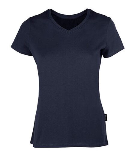 T-shirt manches courtes col V - Femme - HRM202 - bleu marine