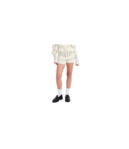 Womens/ladies Gentle Knitted Shorts Cream The Ragged Priest