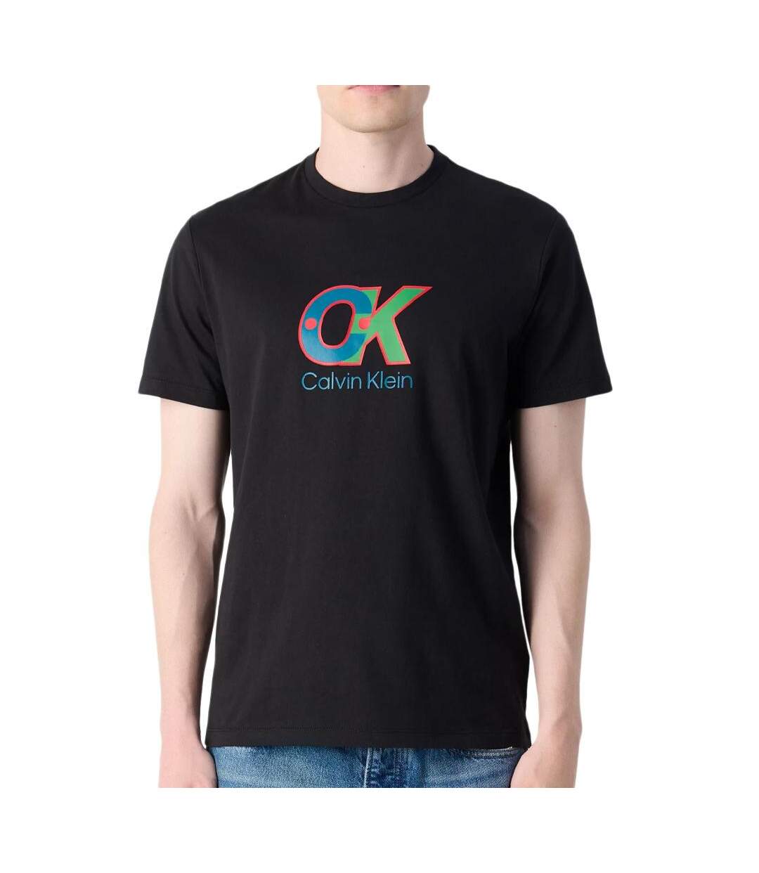 T-Shirt noir homme calvin klein jeans lv04rd821g-1