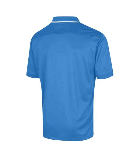 Mens performance polo shirt sky azure Island Green