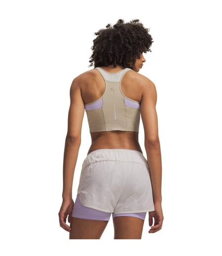 Débardeur Trail Run Femme Kaki Violet Under Armour