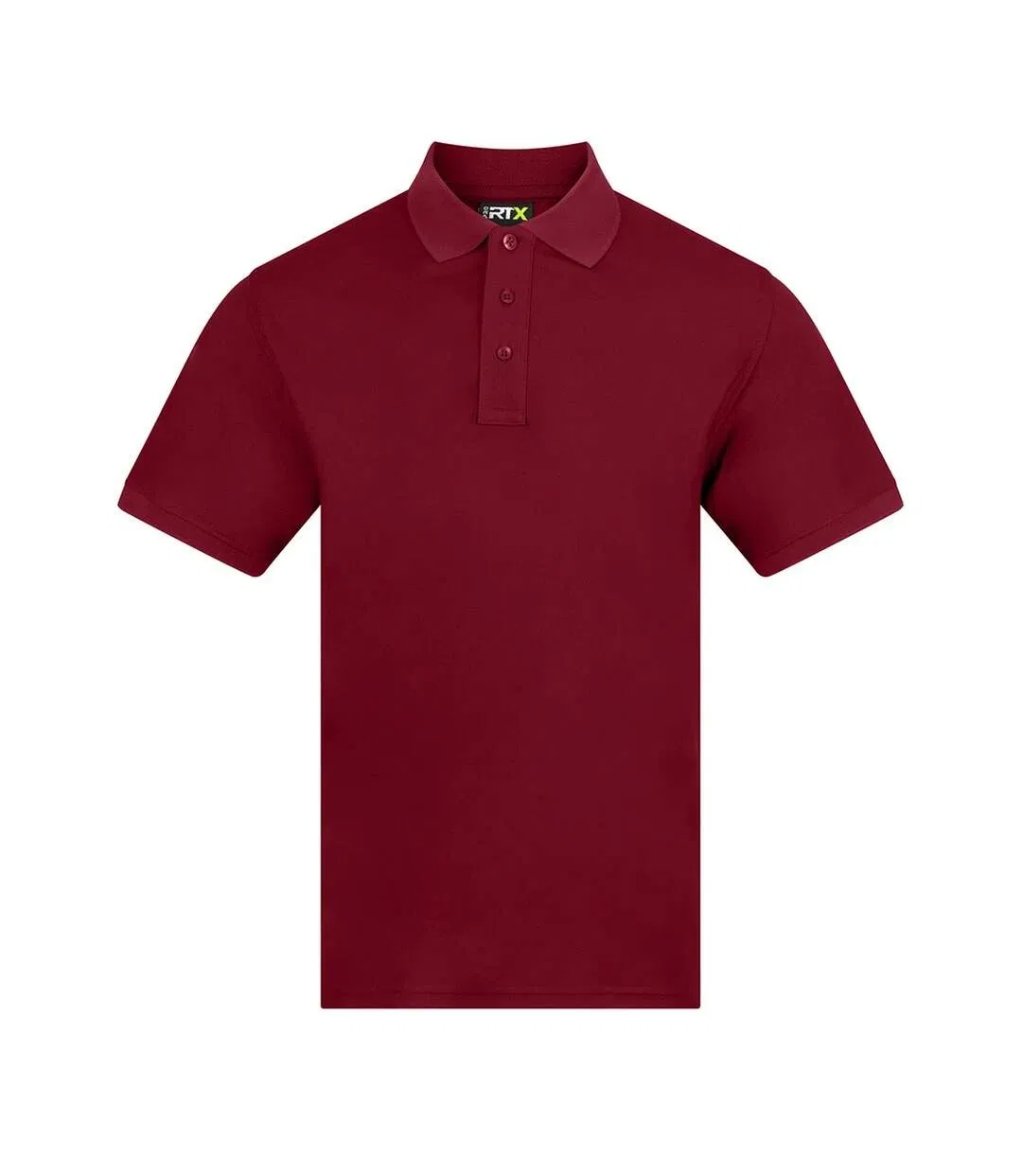 Mens Pro Piqué Moisture Wicking Polo Shirt Burgundy PRO RTX-1