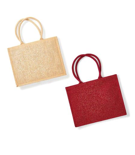 21 litres taille unique rouge/rouge Sac de courses classique en jute Westford Mill