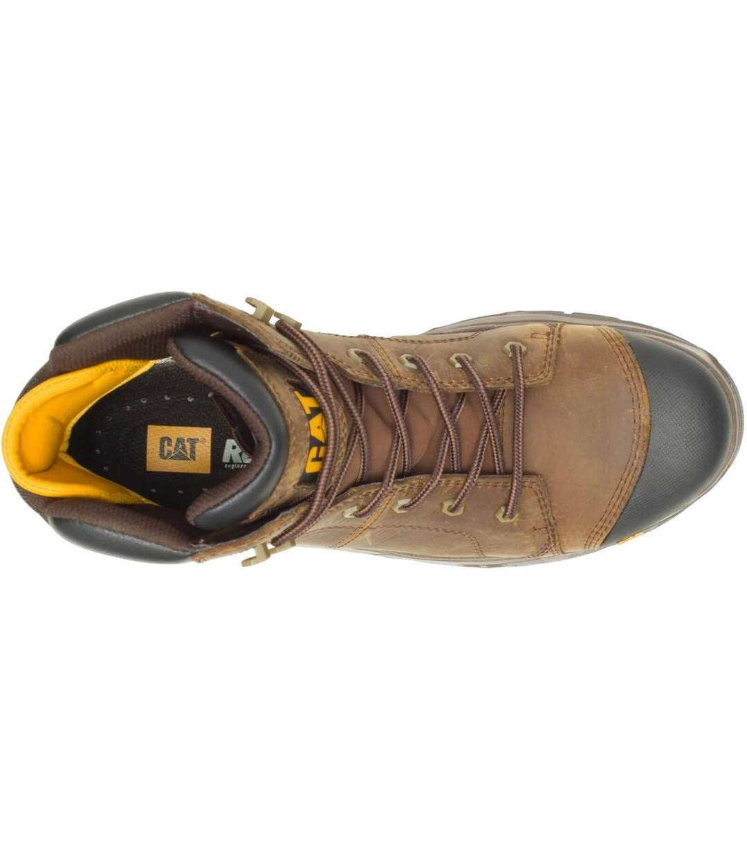 Mens crossrail 2.0 tumbled leather safety boots pyramid Caterpillar-4